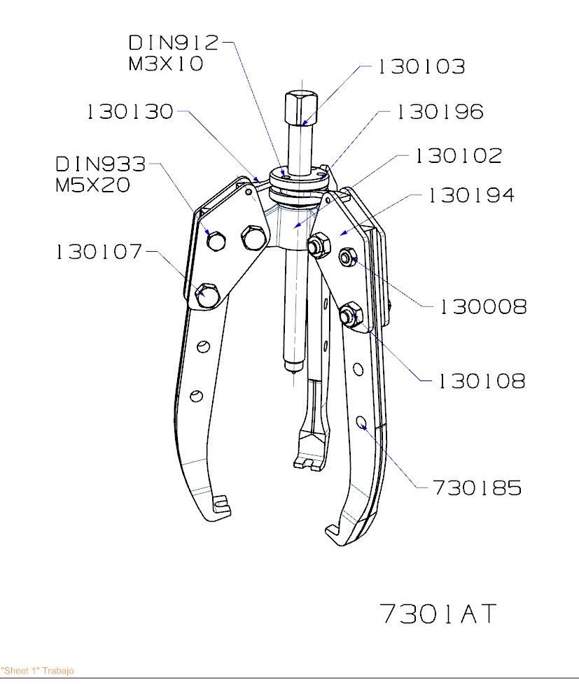 EXTRACTOR FORZA SERIE 7300AT AUTOCENTRANTE